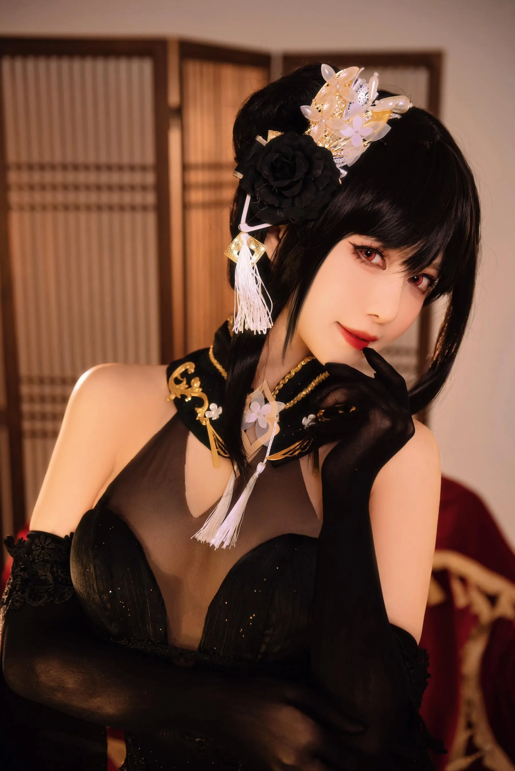 shika小鹿鹿 – NO.92 碧蓝航线镇海 奇奢花苑 [28P]插图4